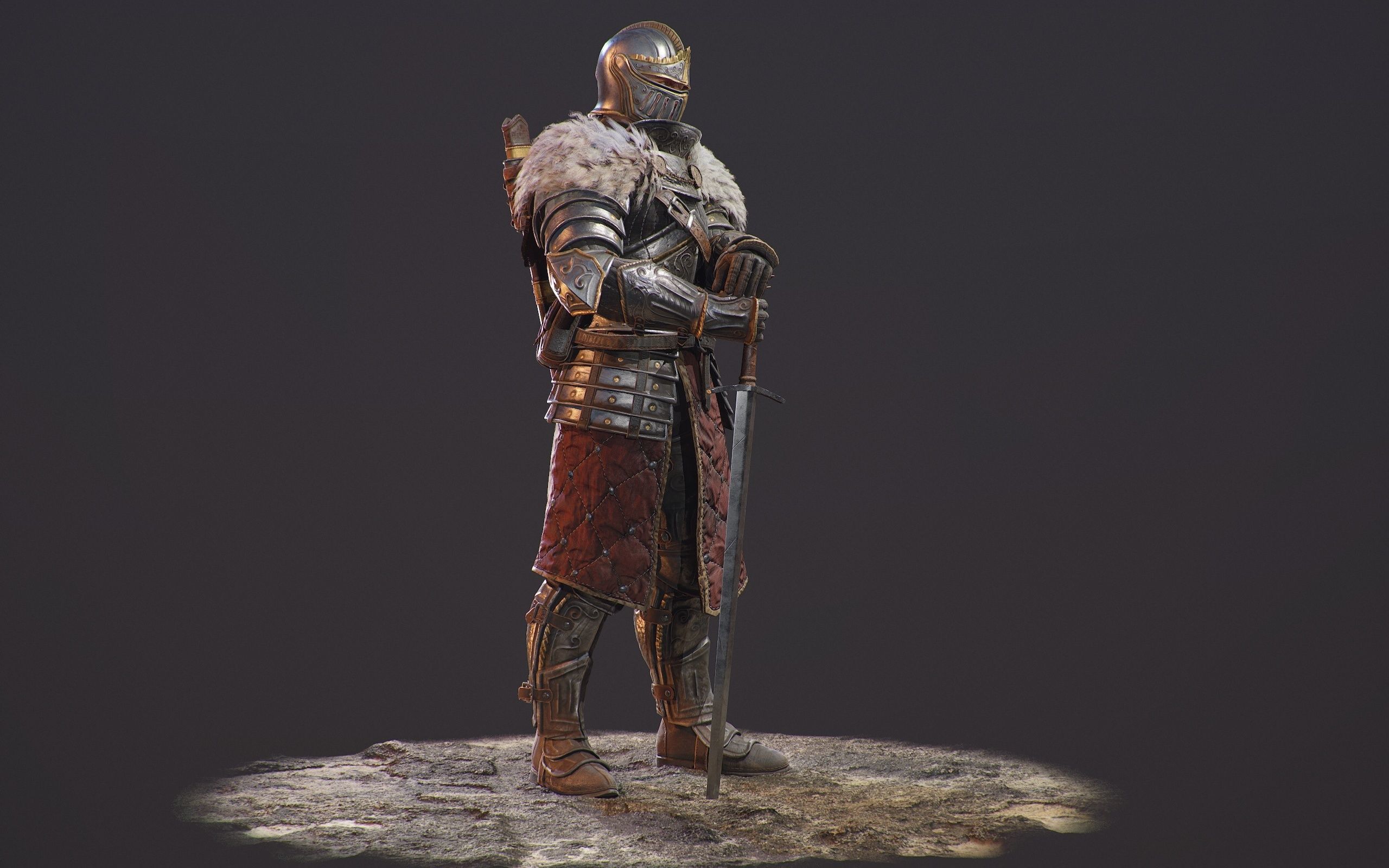 Knight Errant Low-poly 3D model_13