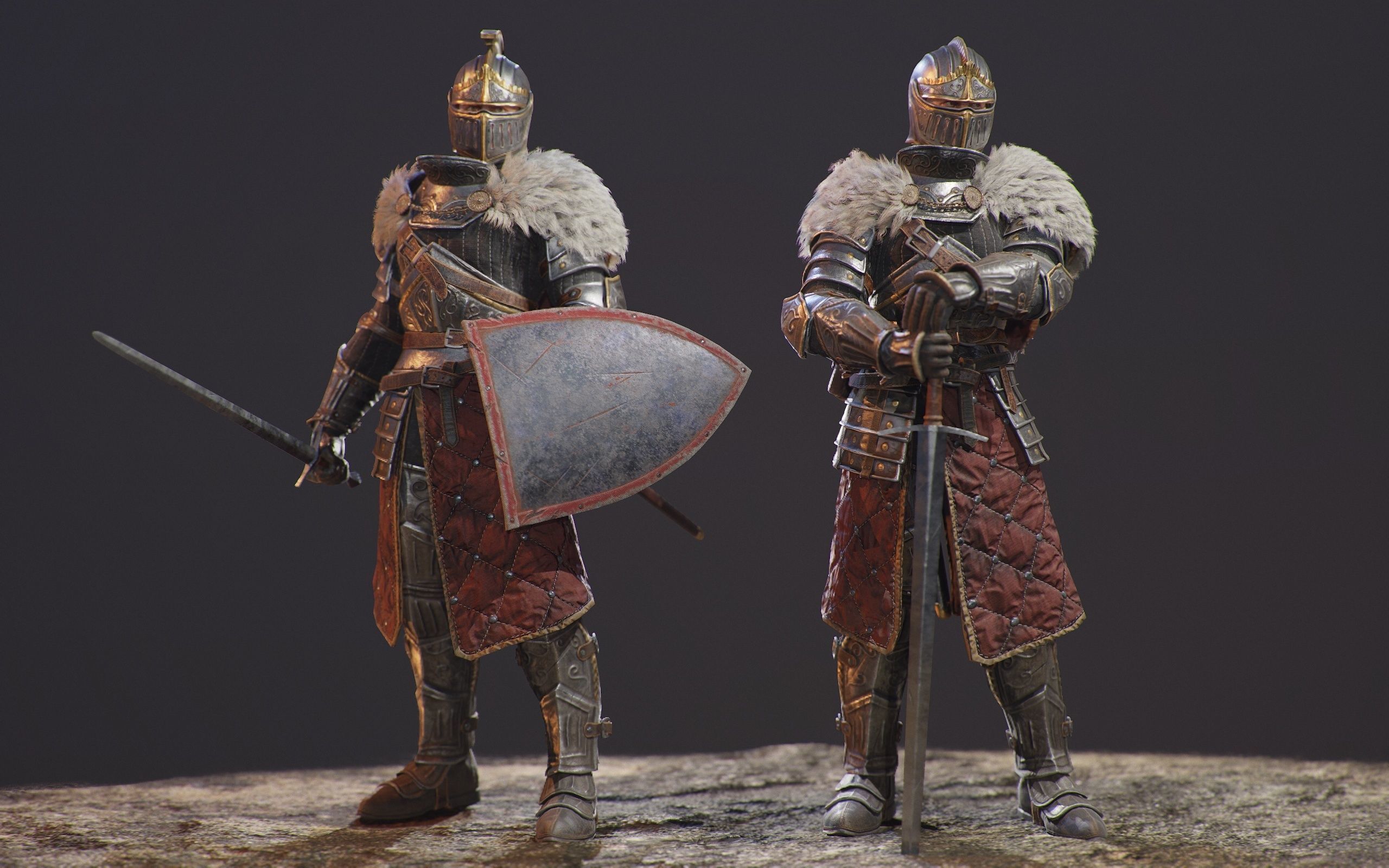 Knight Errant Low-poly 3D model_5