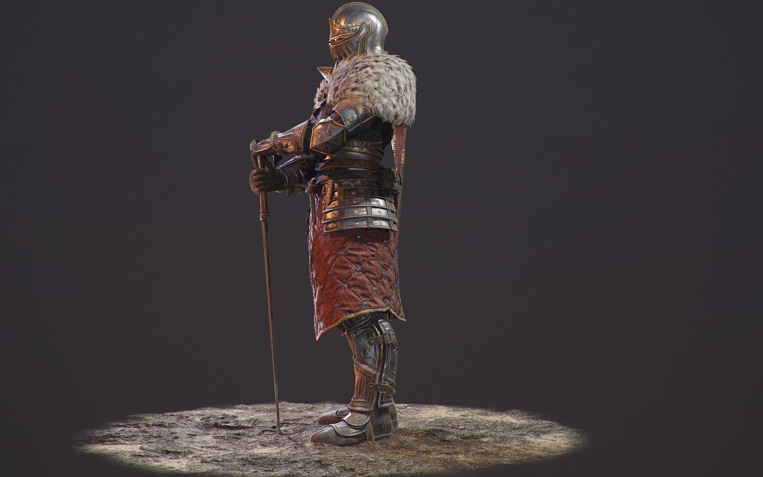 Knight Errant Low-poly 3D model_16