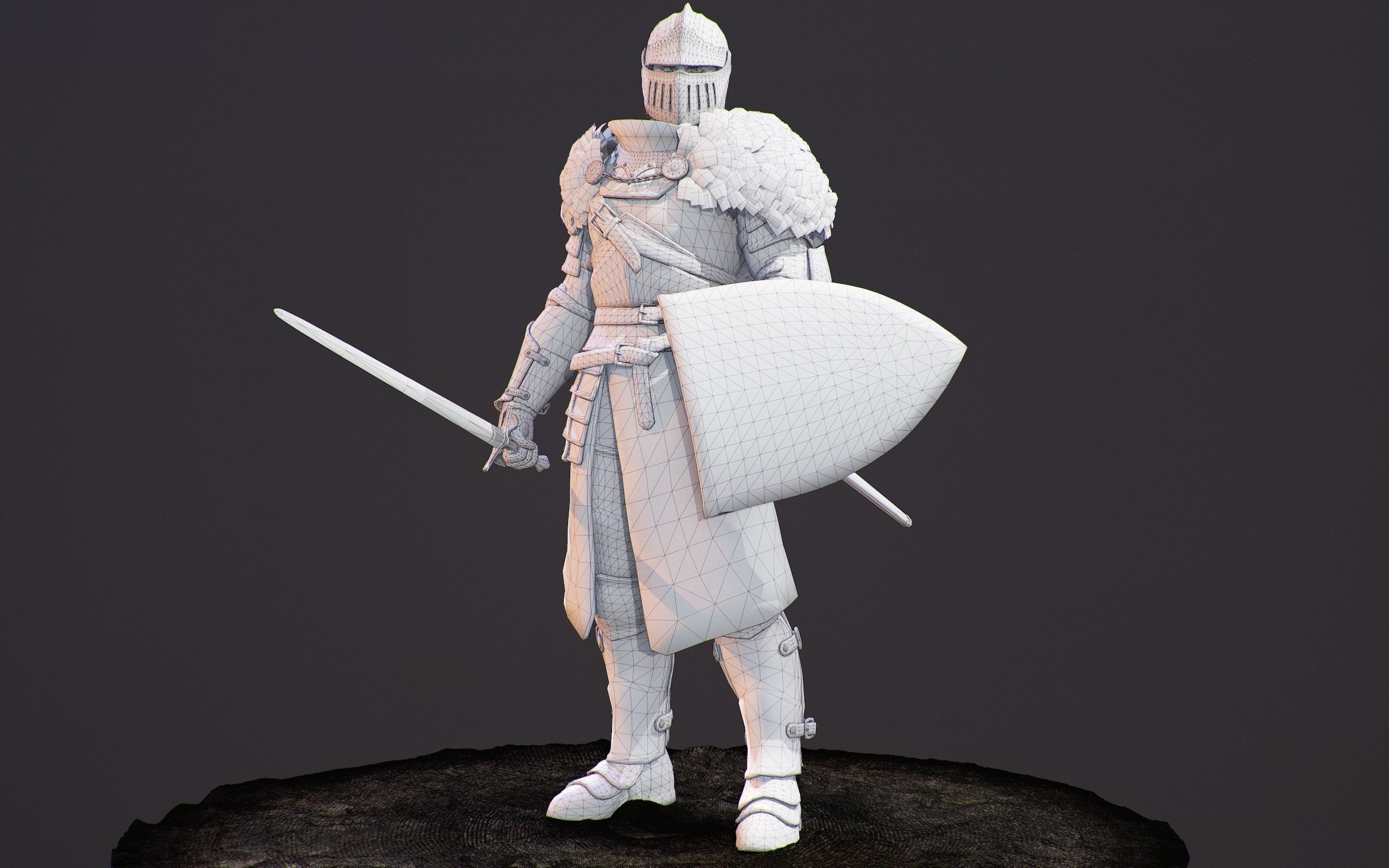 Knight Errant Low-poly 3D model_25