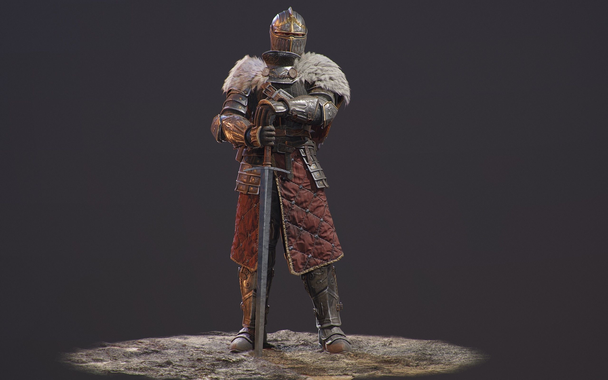 Knight Errant Low-poly 3D model_12