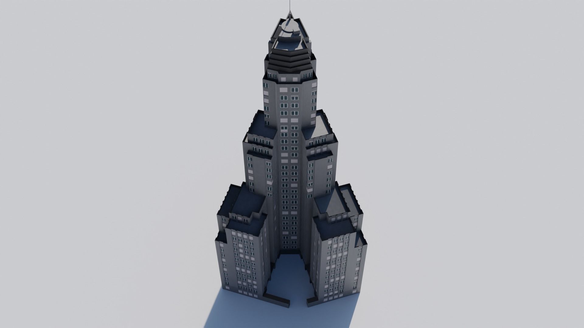 Kavanagh Building Low-poly 3D model_9