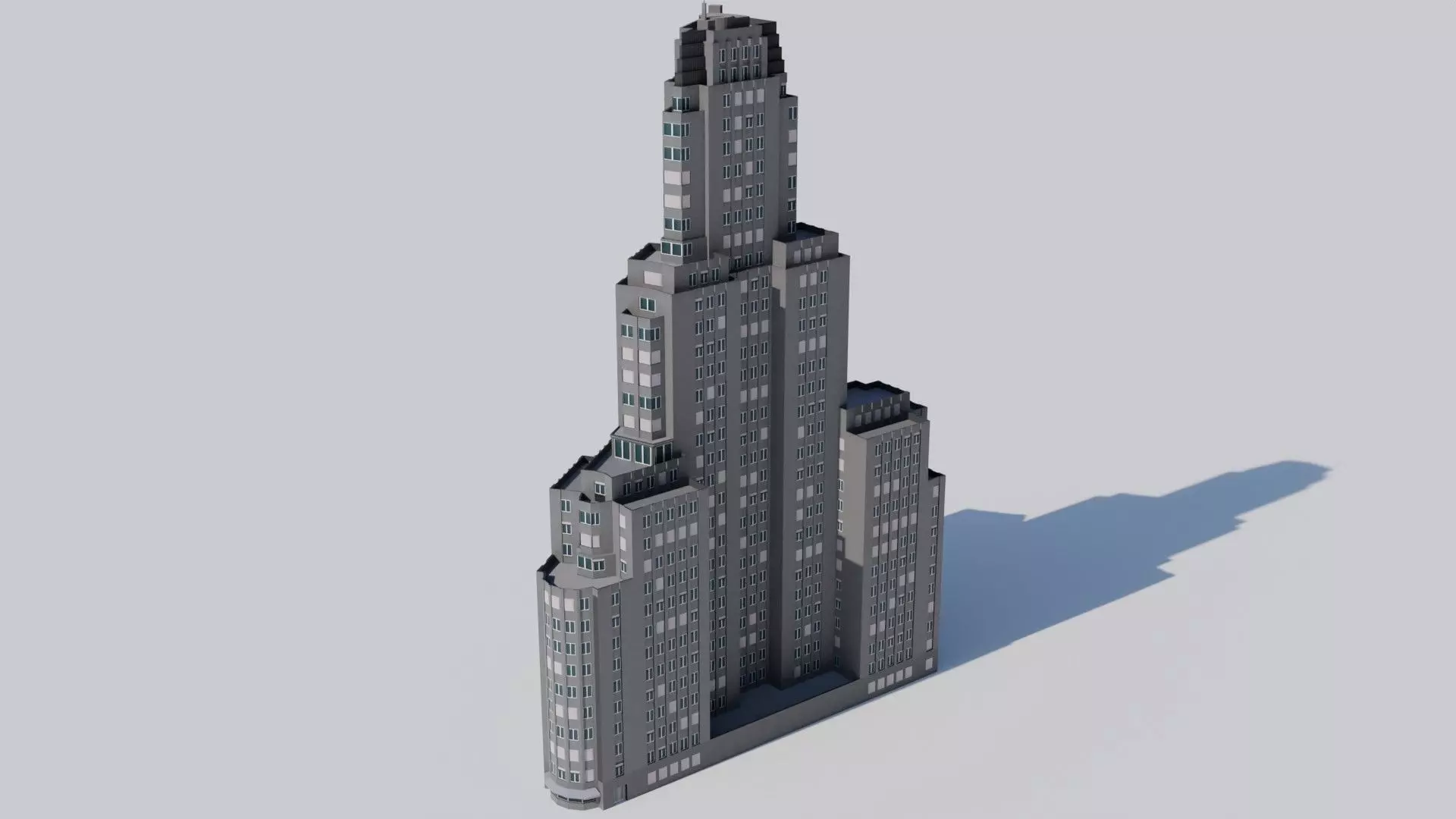 Kavanagh Building Low-poly 3D model_0
