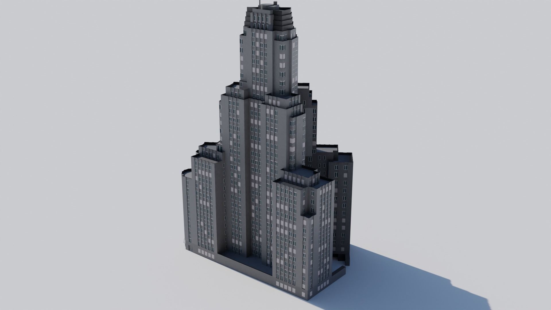 Kavanagh Building Low-poly 3D model_3