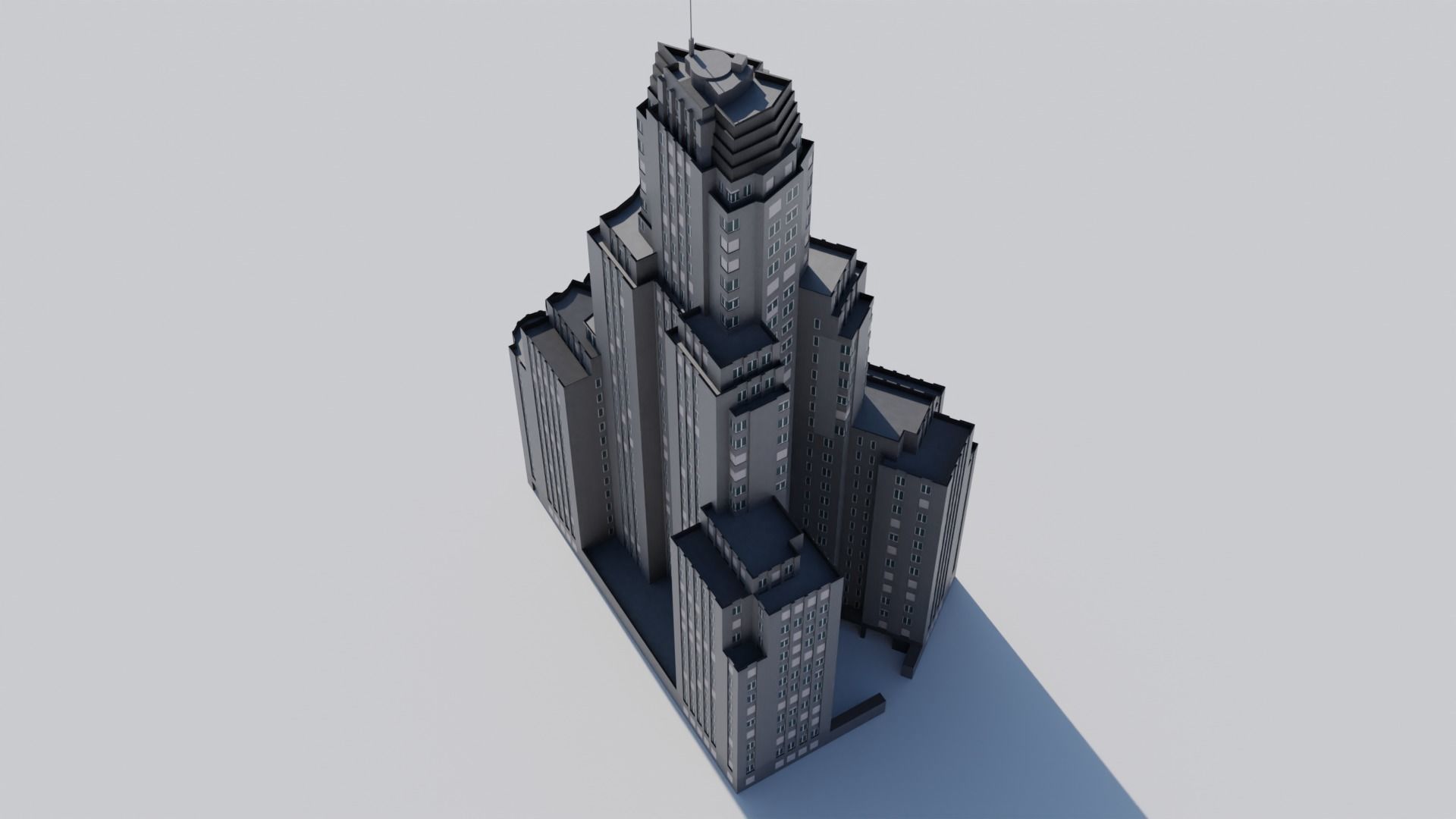 Kavanagh Building Low-poly 3D model_10