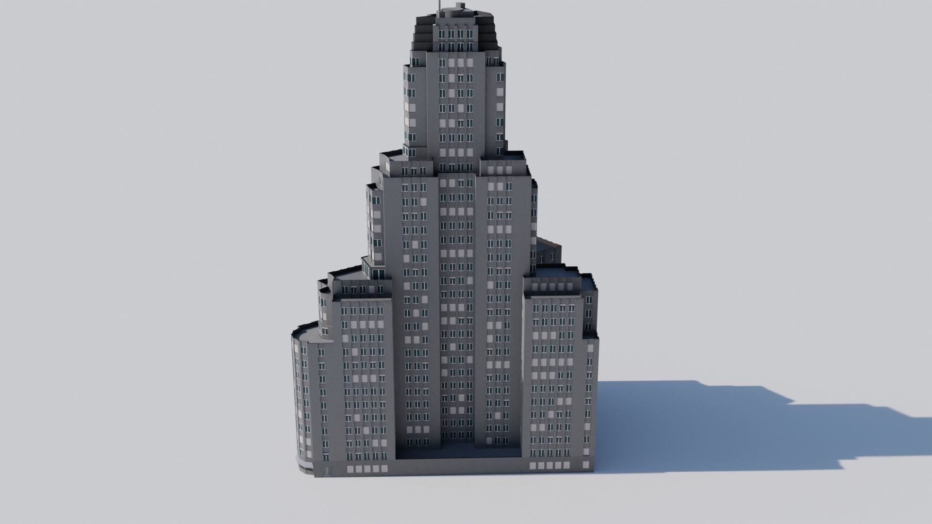 Kavanagh Building Low-poly 3D model_2