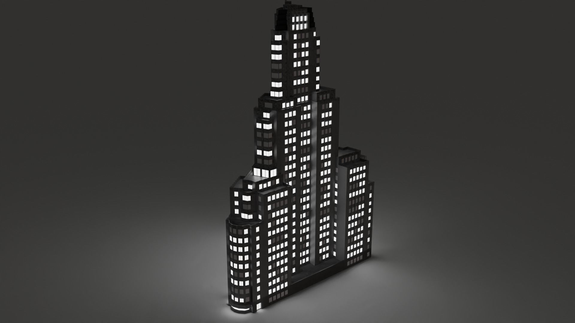 Kavanagh Building Low-poly 3D model_1