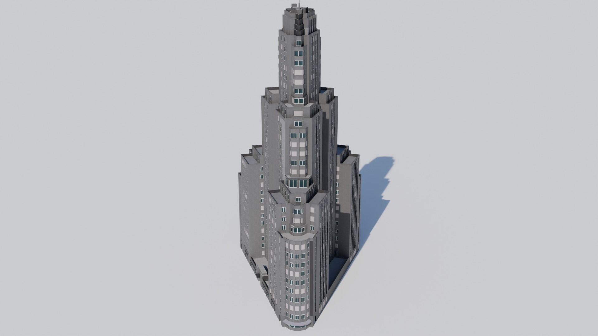 Kavanagh Building Low-poly 3D model_6