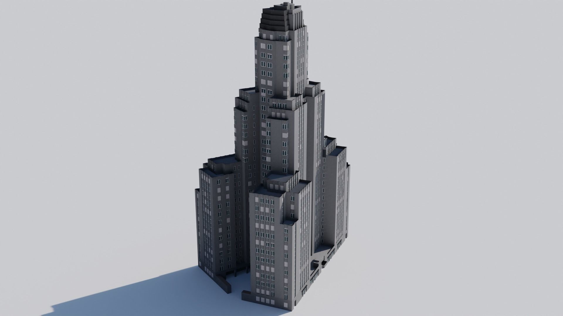 Kavanagh Building Low-poly 3D model_5