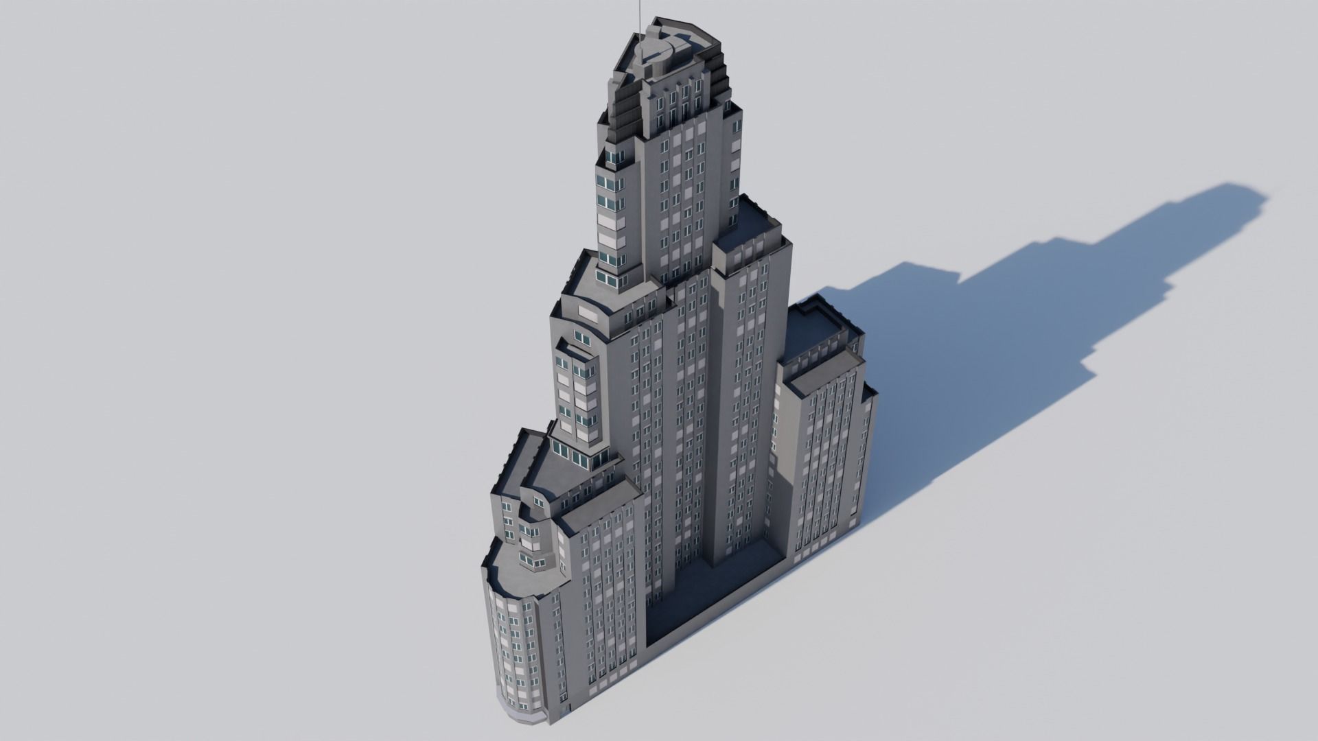 Kavanagh Building Low-poly 3D model_8