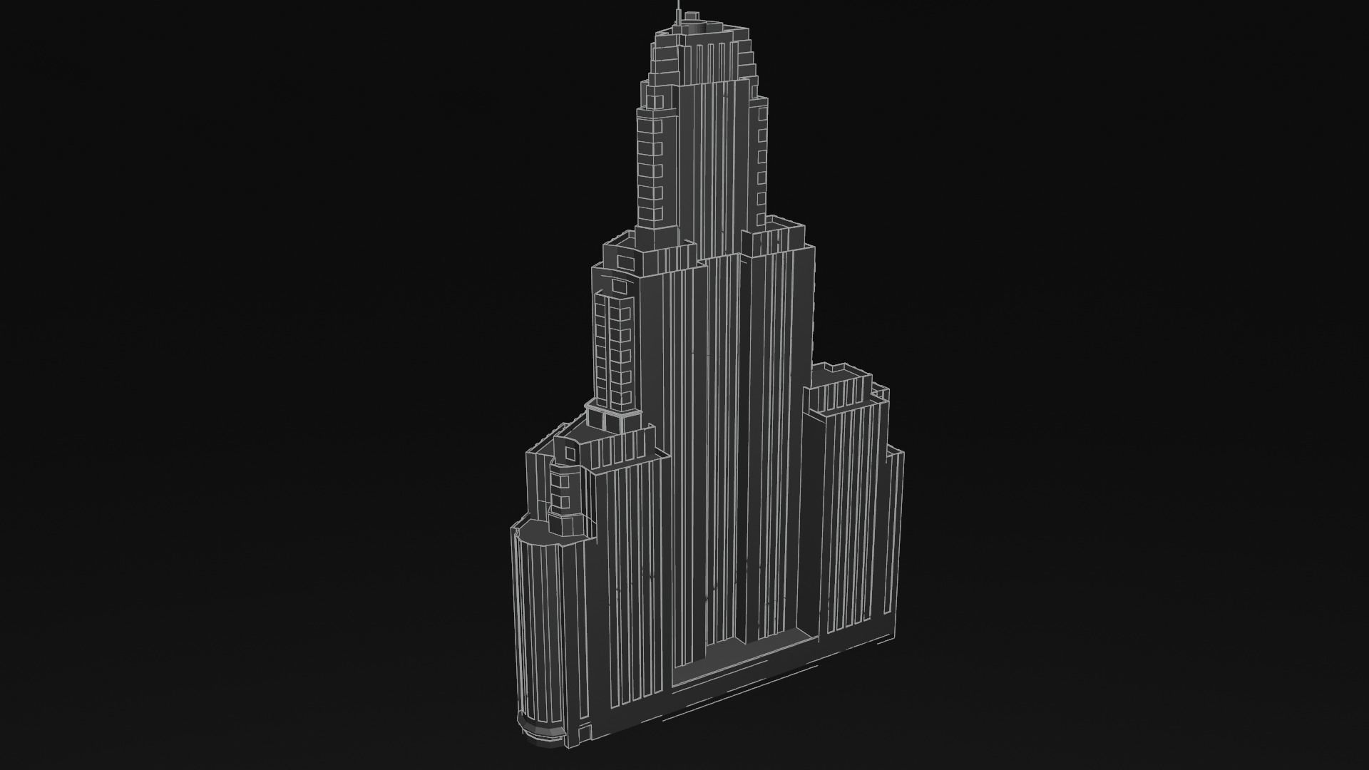 Kavanagh Building Low-poly 3D model_19