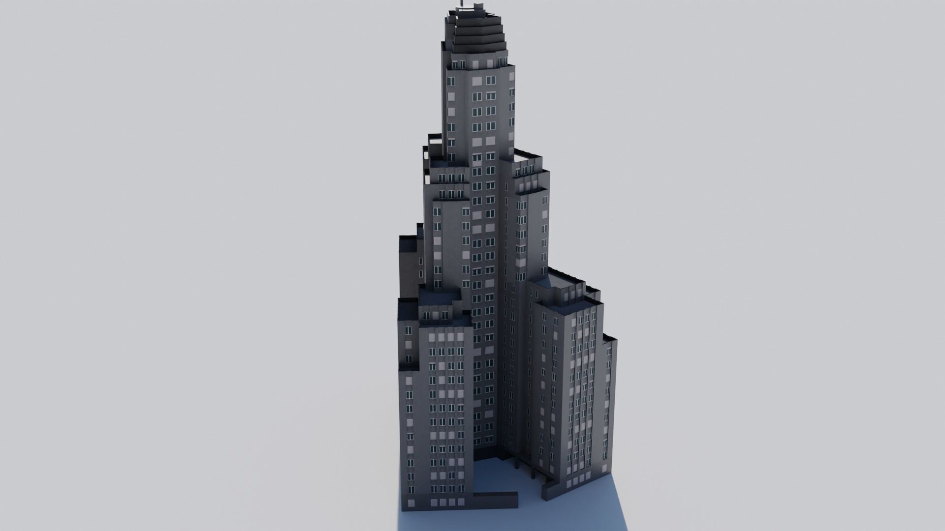 Kavanagh Building Low-poly 3D model_4