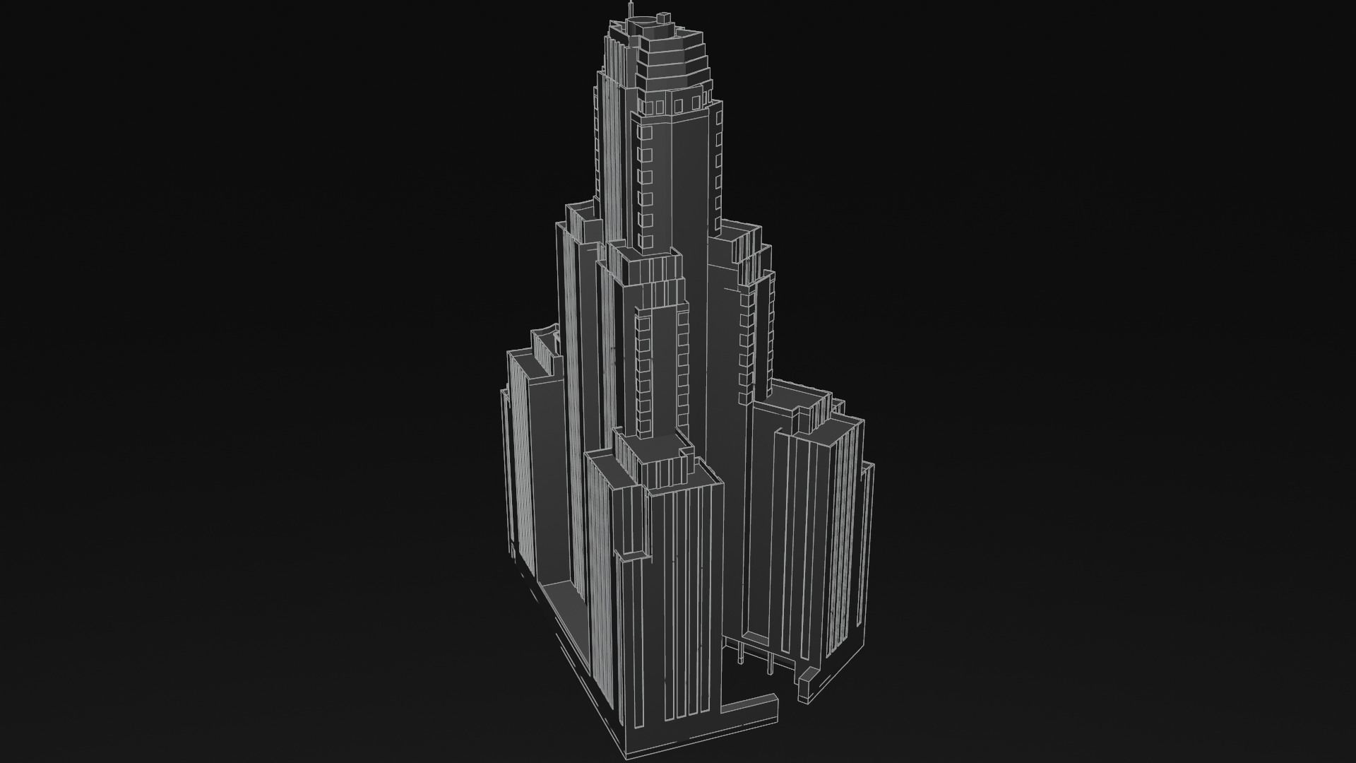 Kavanagh Building Low-poly 3D model_20