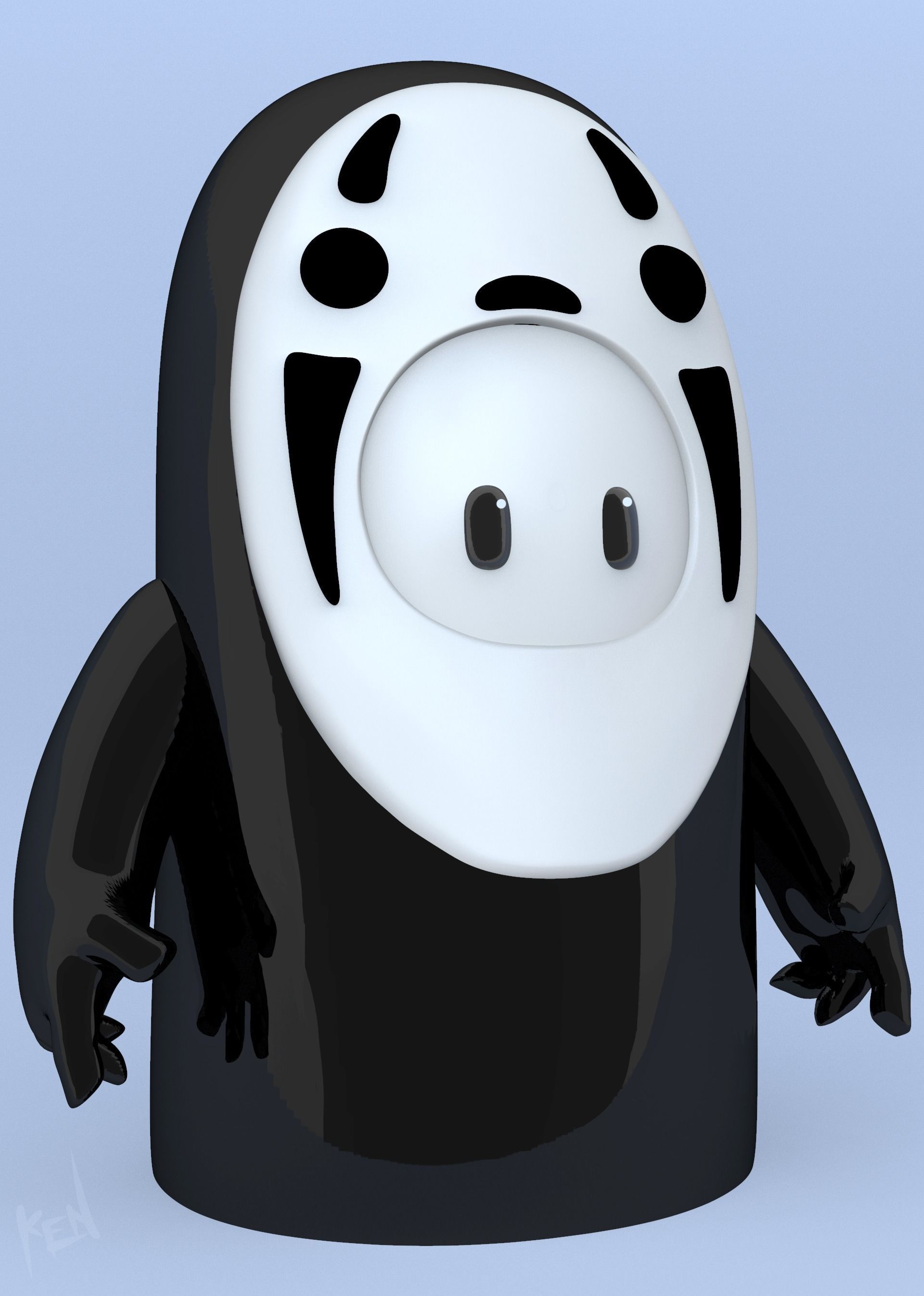 Fall Guys x Studio Ghibli  3D print model_2