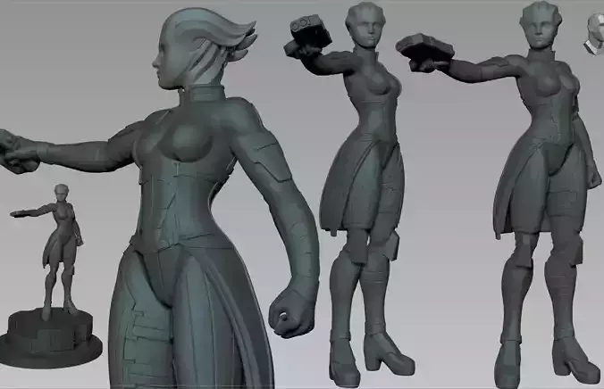 Liara - Mass Effect 3D print model