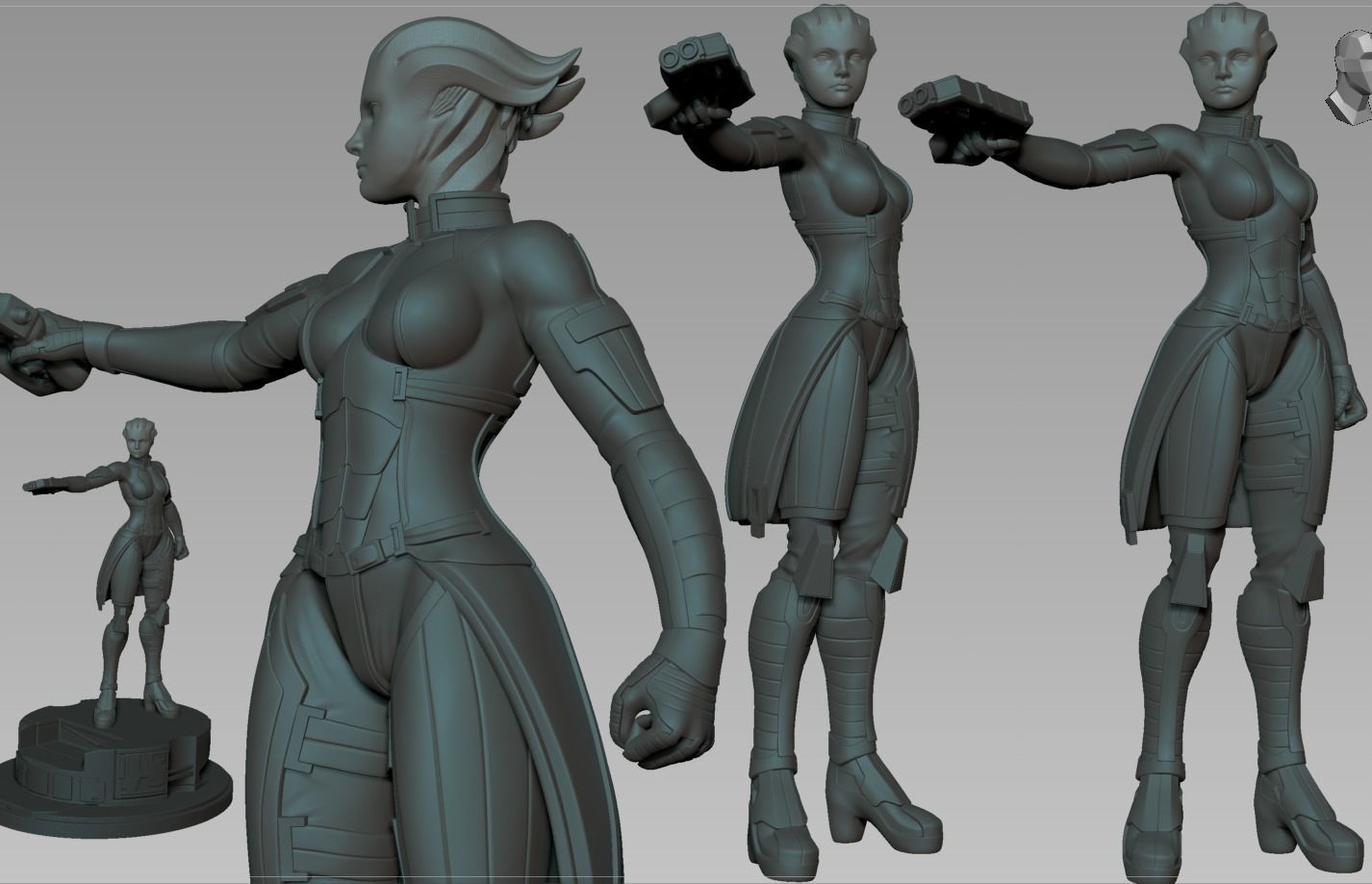 Liara - Mass Effect 3D print model_3