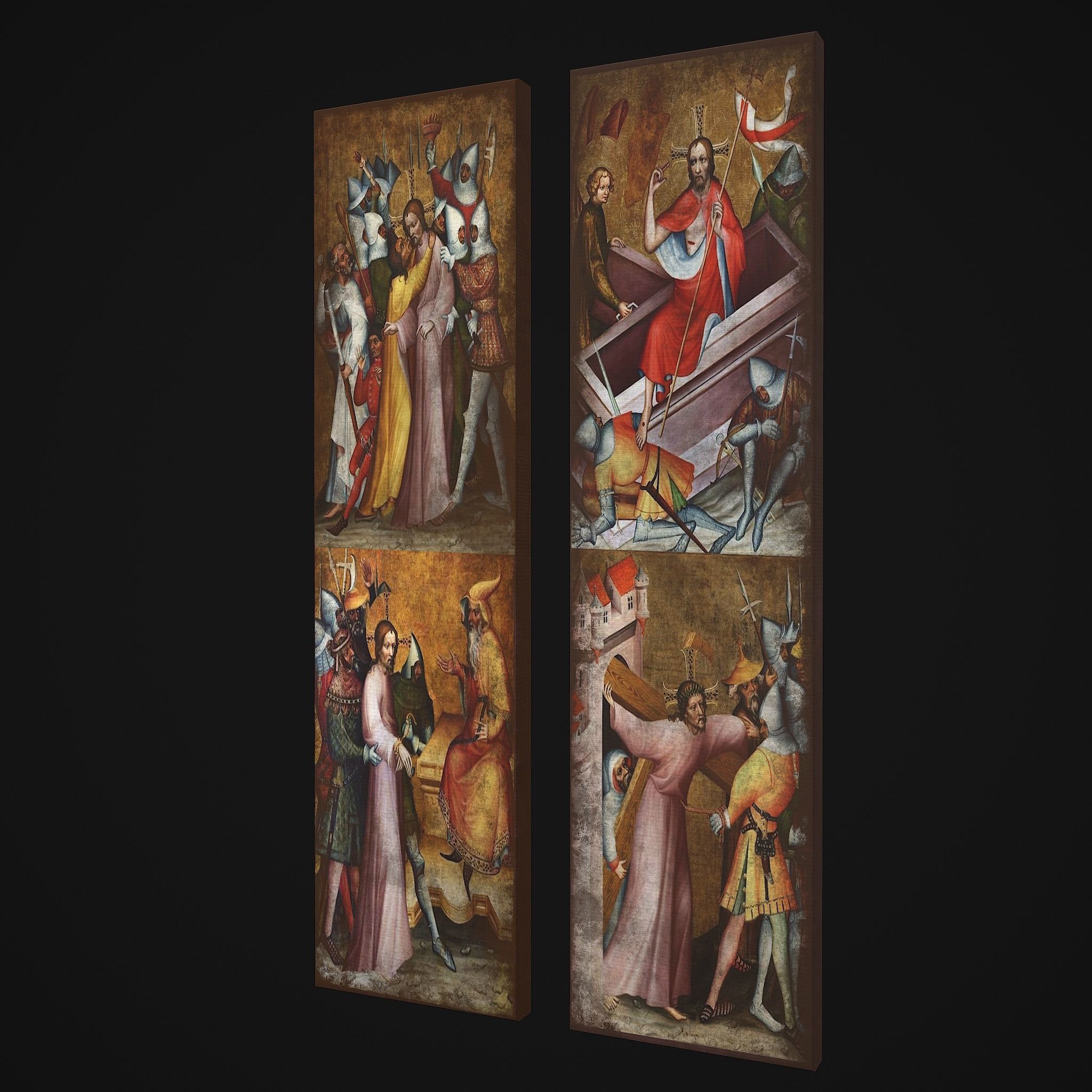 Medieval Long Paintings Five Pack 3D Model Collection_17