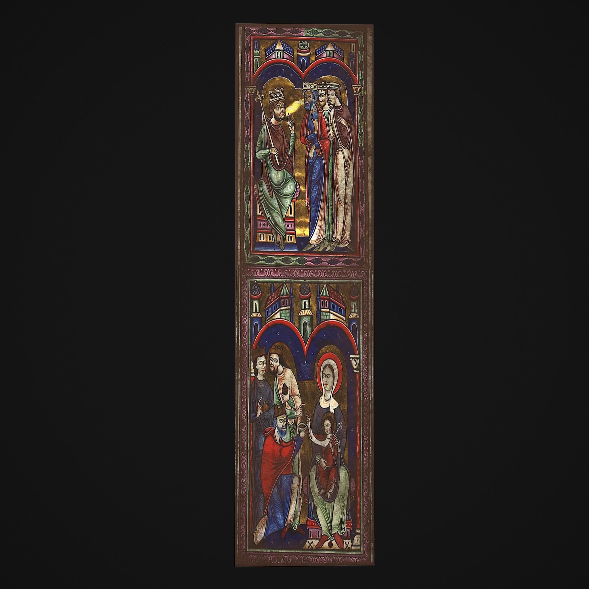 Medieval Long Paintings Five Pack 3D Model Collection_26