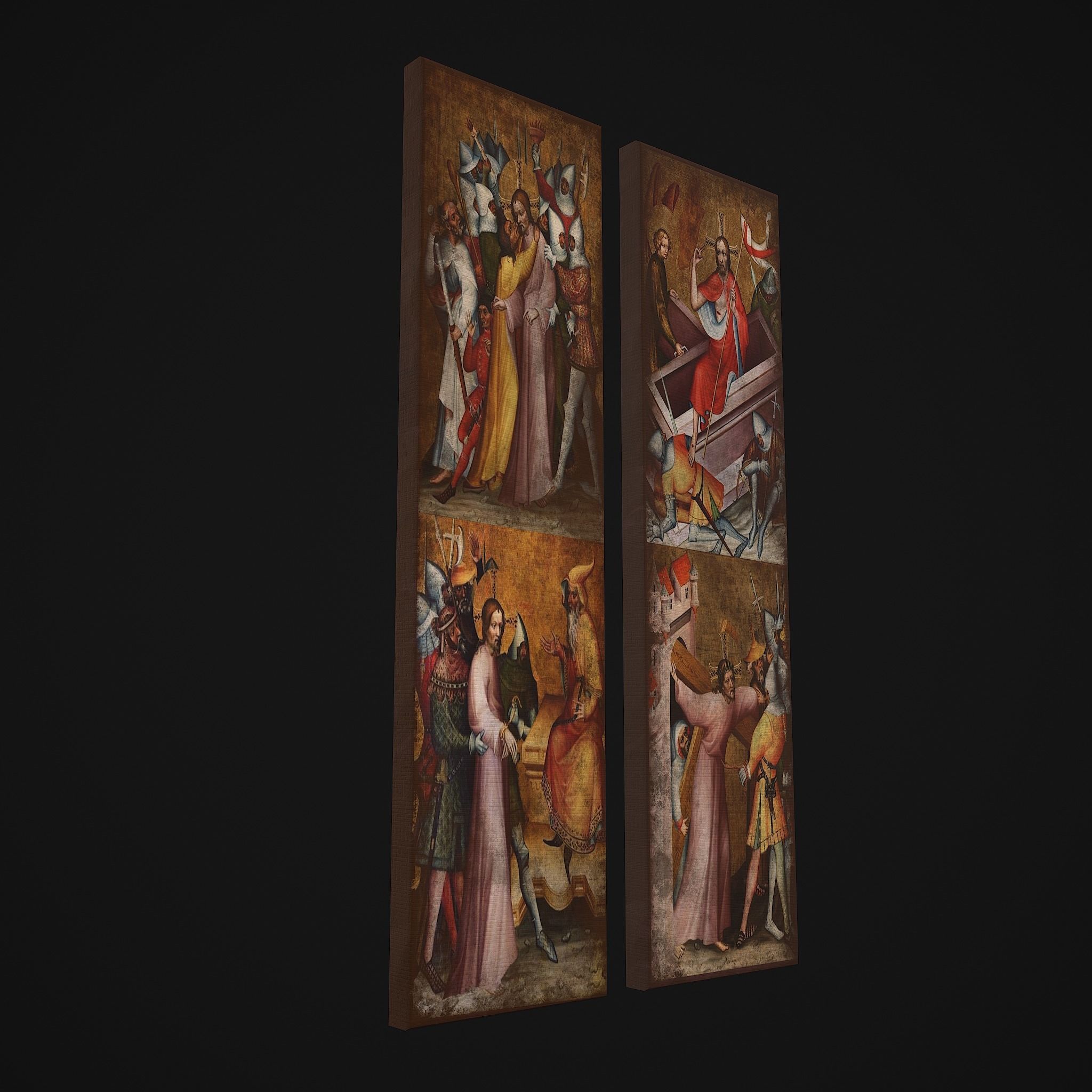 Medieval Long Paintings Five Pack 3D Model Collection_16