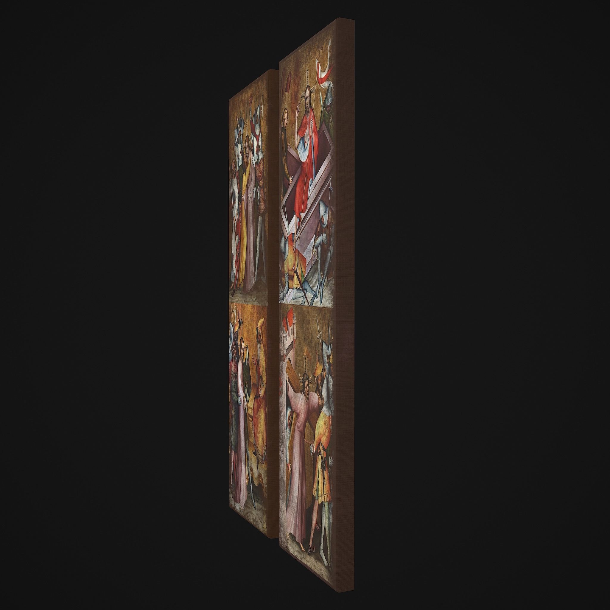 Medieval Long Paintings Five Pack 3D Model Collection_15