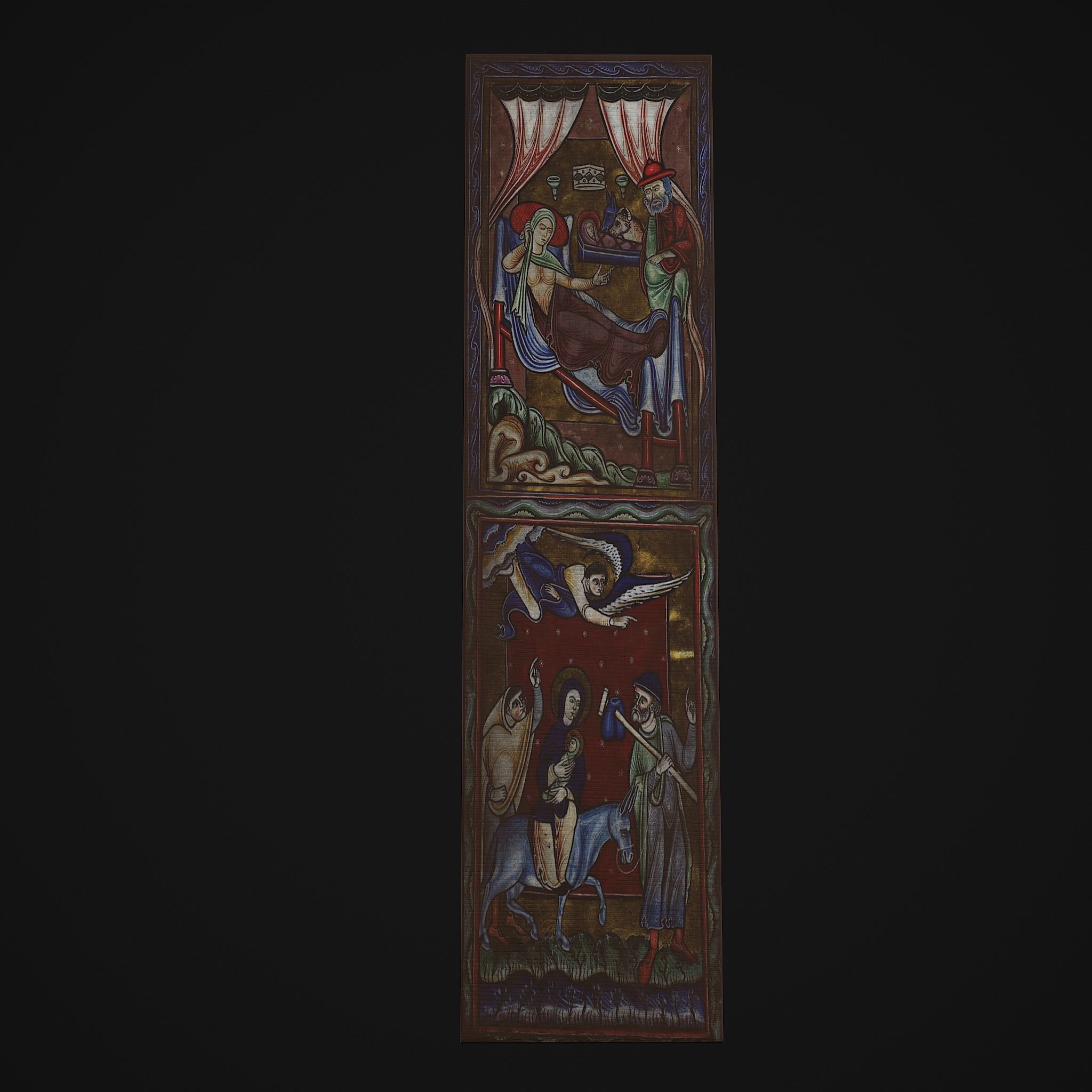 Medieval Long Paintings Five Pack 3D Model Collection_24