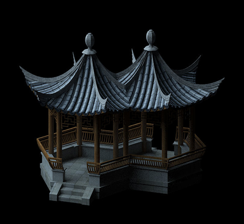 Ancient Chinese Architecture 01 3D model_7