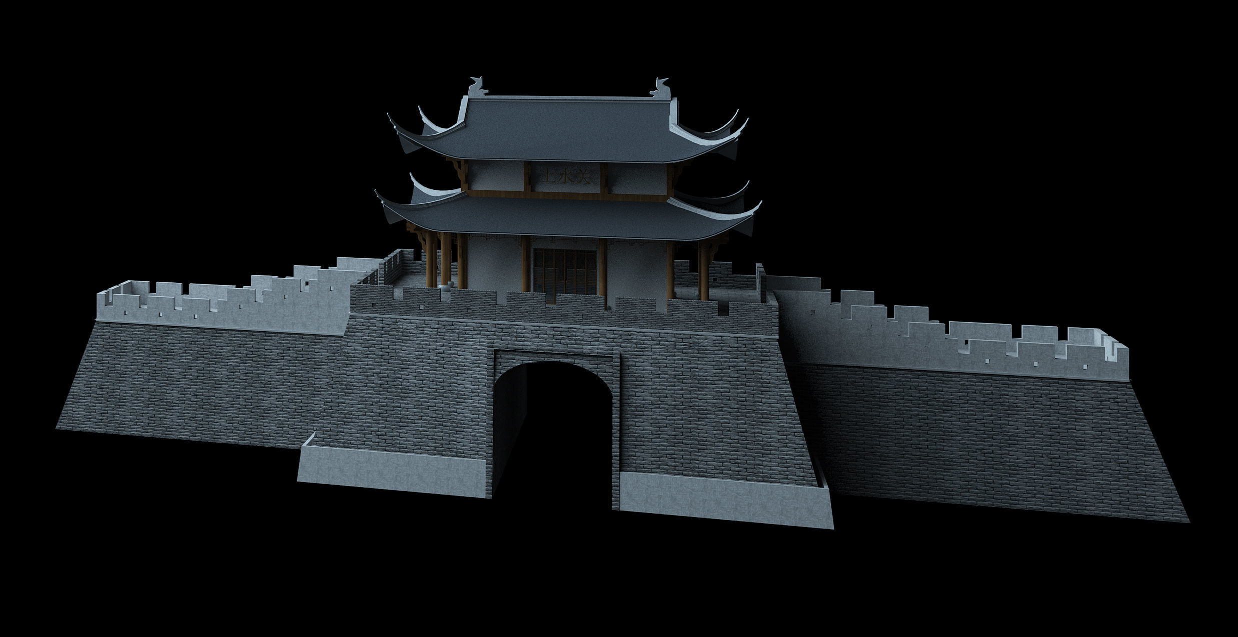 Ancient Chinese Architecture 01 3D model_4
