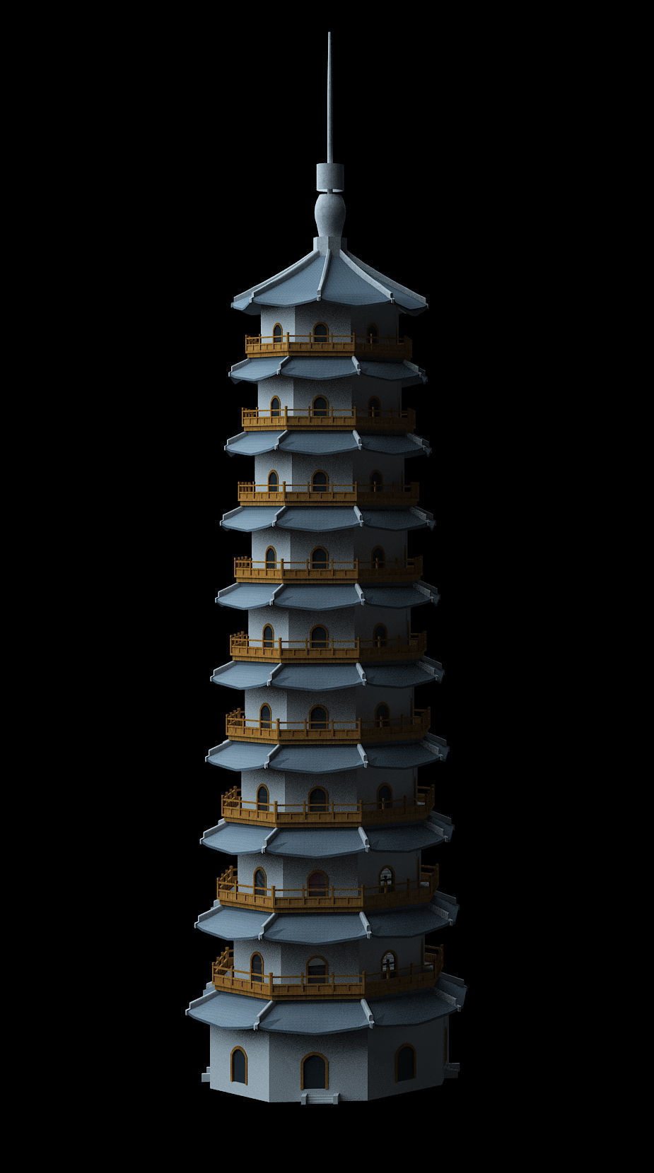 Ancient Chinese Architecture 01 3D model_5