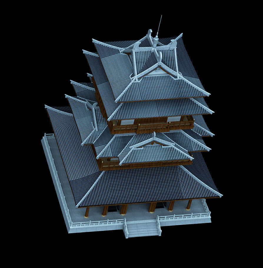 Ancient Chinese Architecture 01 3D model_11