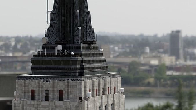 The Empire State Building Low-poly 3D model 7