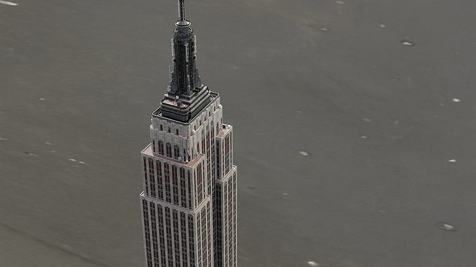 The Empire State Building Low-poly 3D model 6