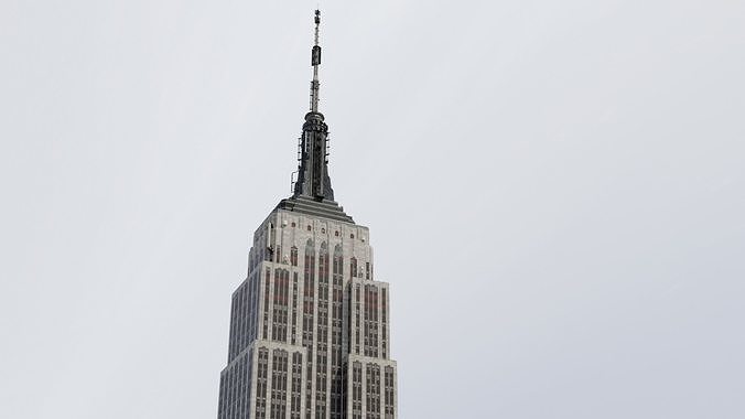 The Empire State Building Low-poly 3D model 4