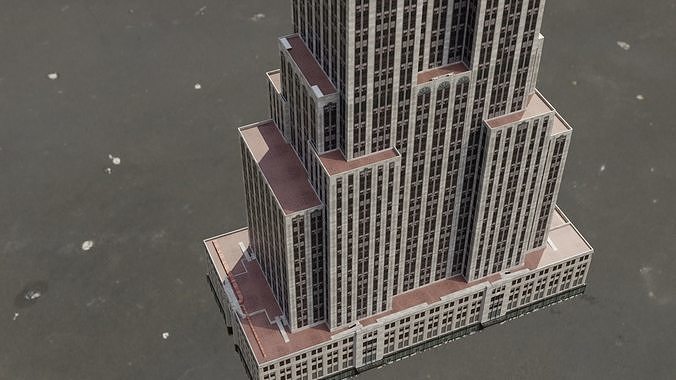 The Empire State Building Low-poly 3D model 3