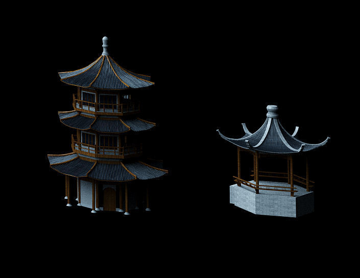 Ancient Japanese architecture02 3D model_2
