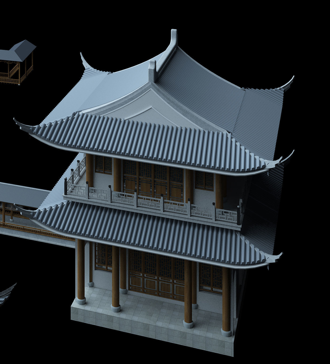 Ancient Japanese architecture02 3D model_3