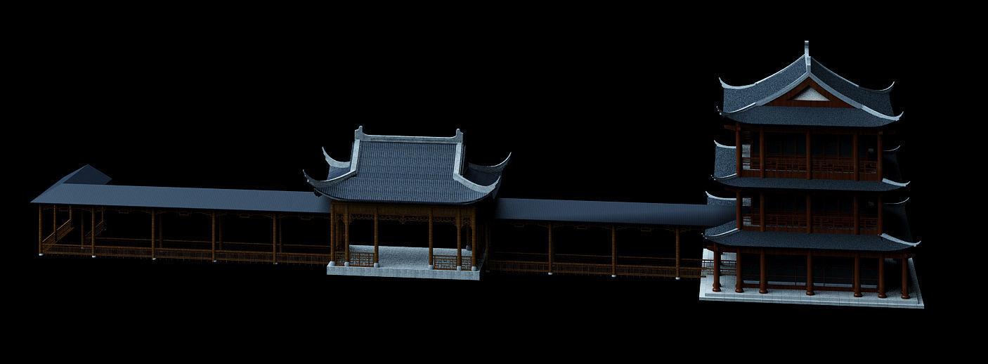 Ancient Japanese architecture02 3D model_4