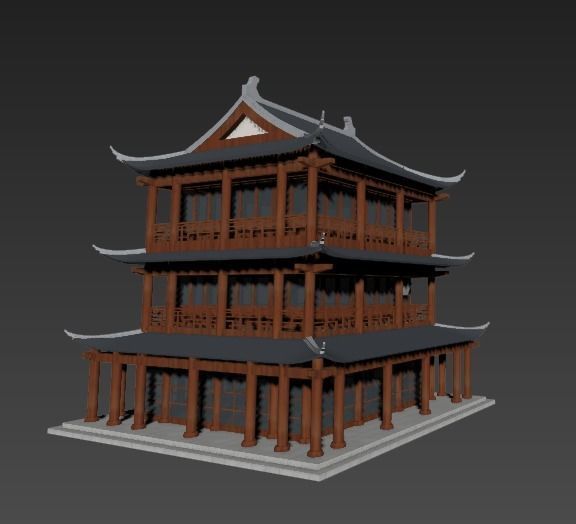 Ancient Japanese architecture02 3D model_8