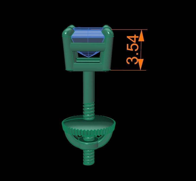 SQUARE EMERALD CUT 4 PRONG SOLITAIRE EARRING Mix Size 3D print model_15