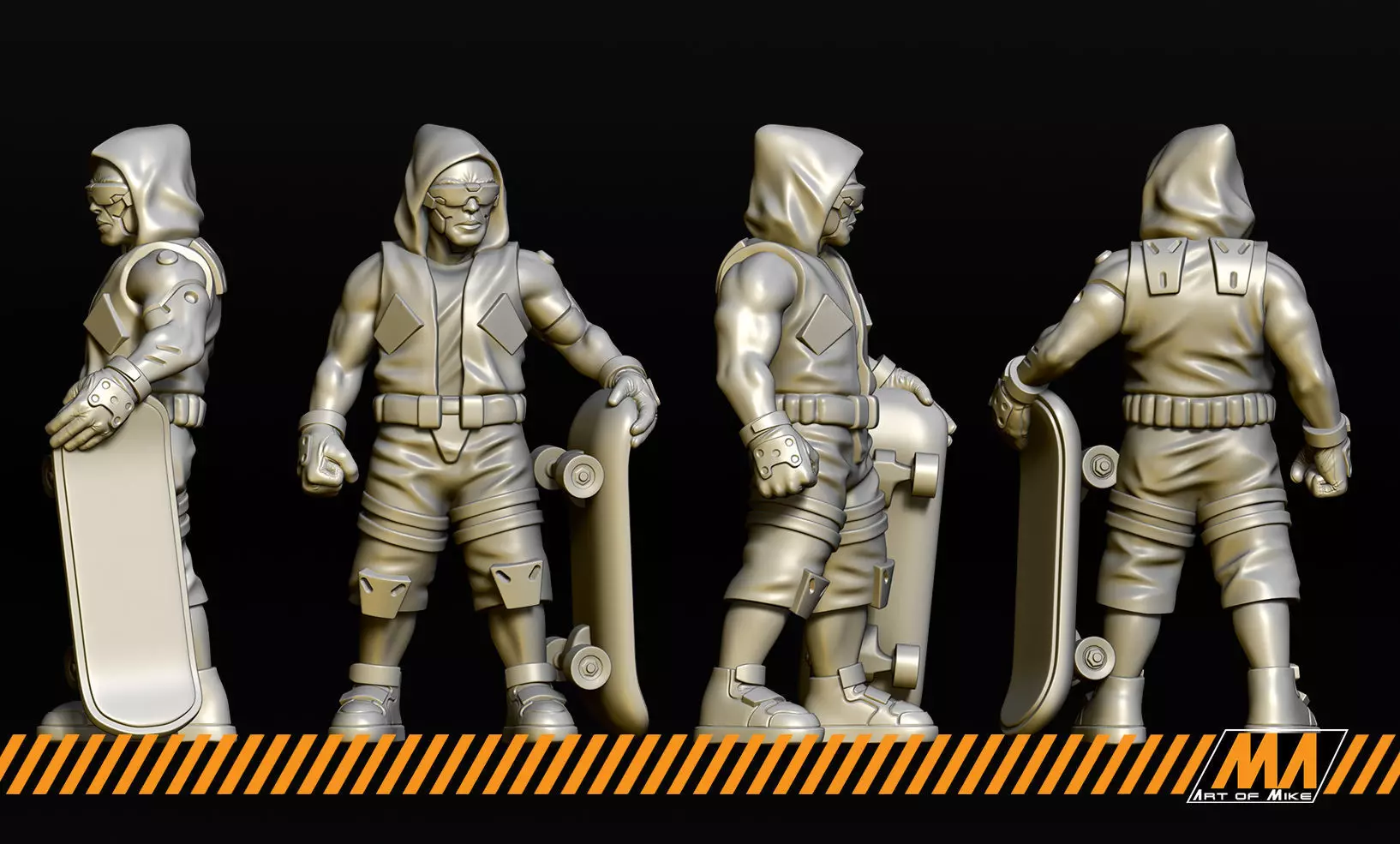Skateboarders  3D print model_0