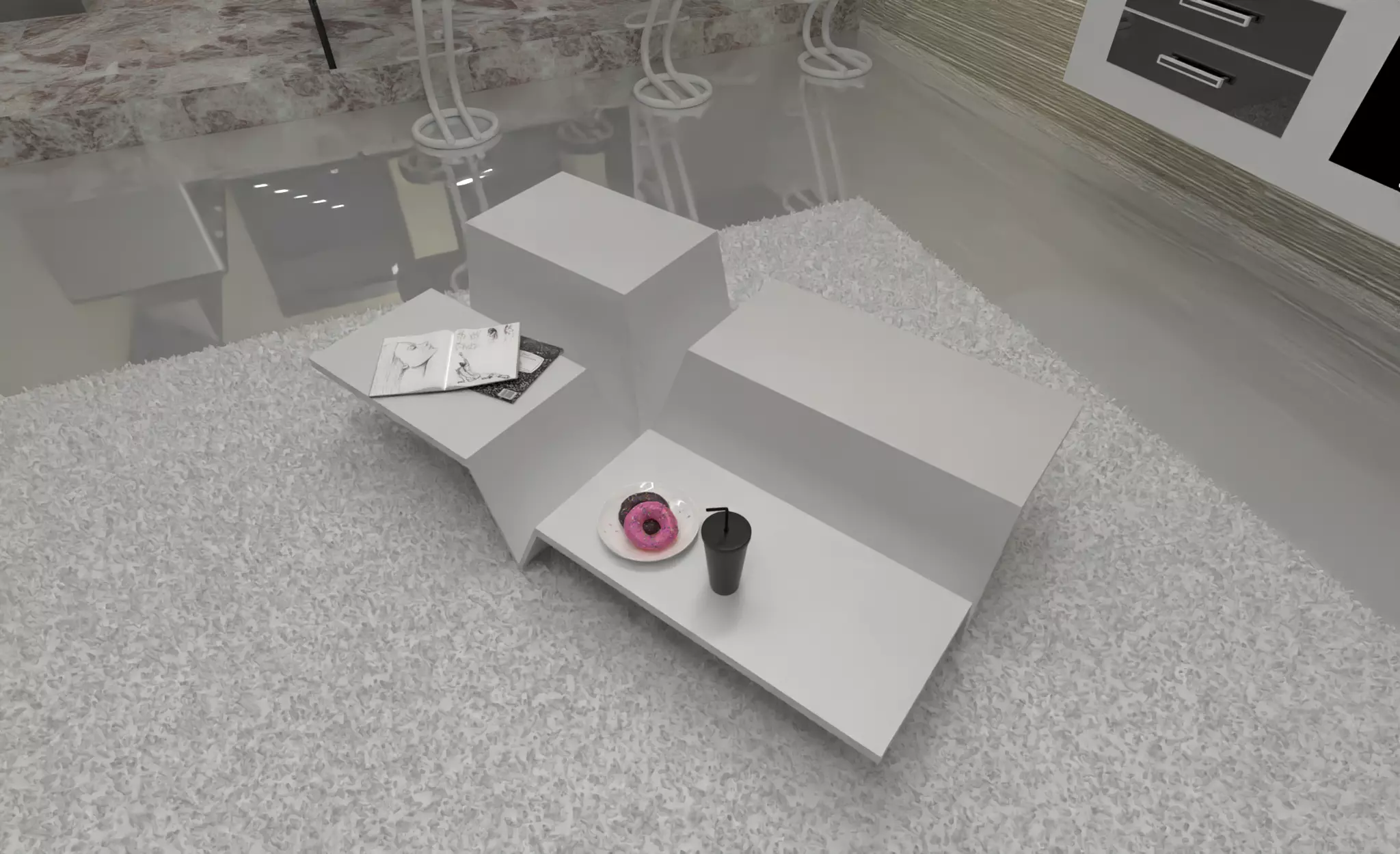 coffee table Free 3D model_0