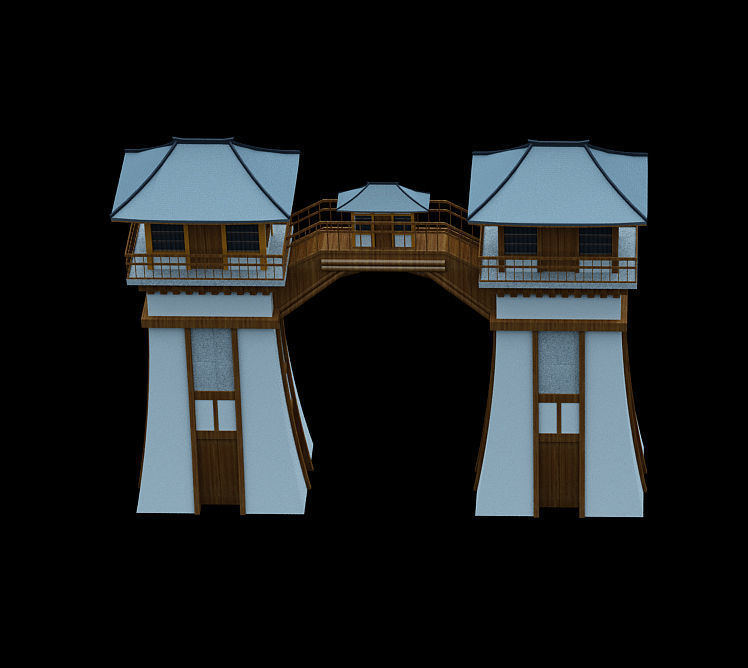 Ancient Chinese Architecture 03 Low-poly 3D model_9