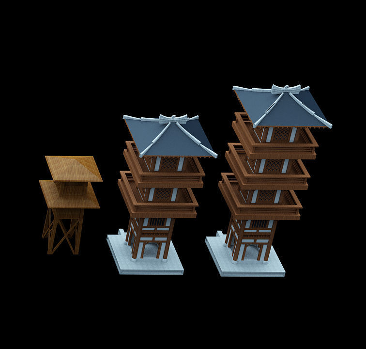 Ancient Chinese Architecture 03 Low-poly 3D model_17