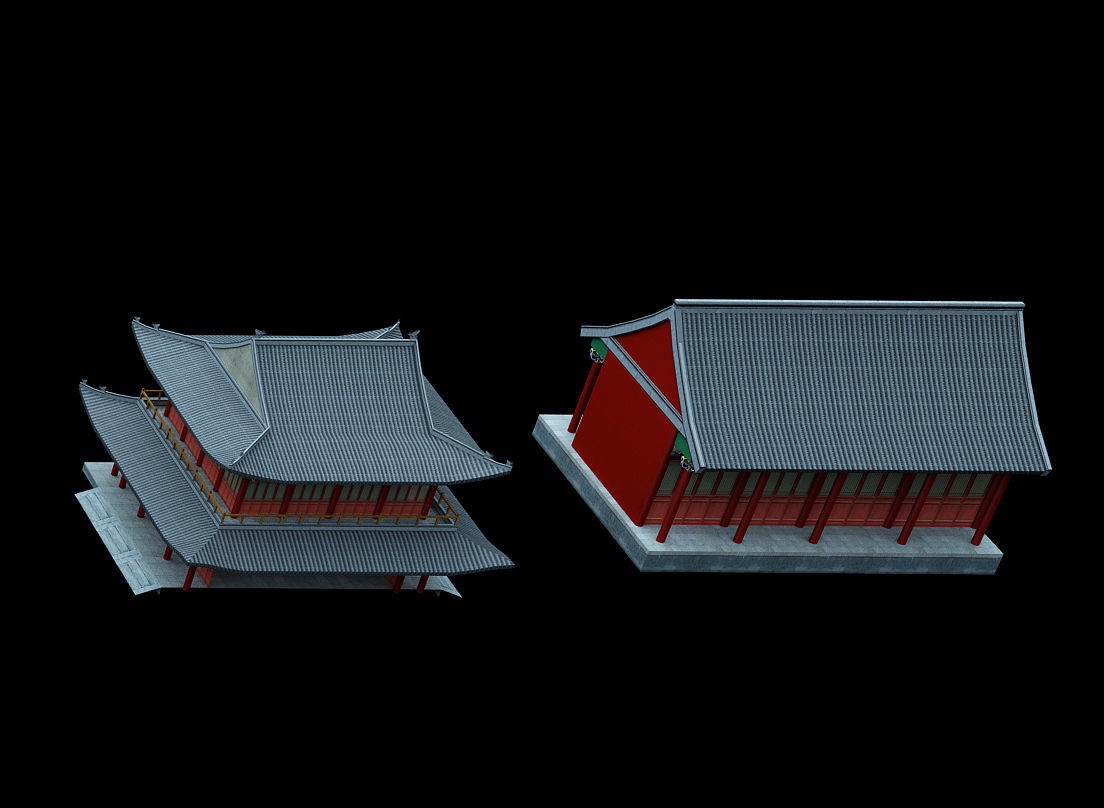 Ancient Chinese Architecture 03 Low-poly 3D model_6