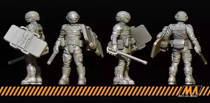Street cops 3D print model