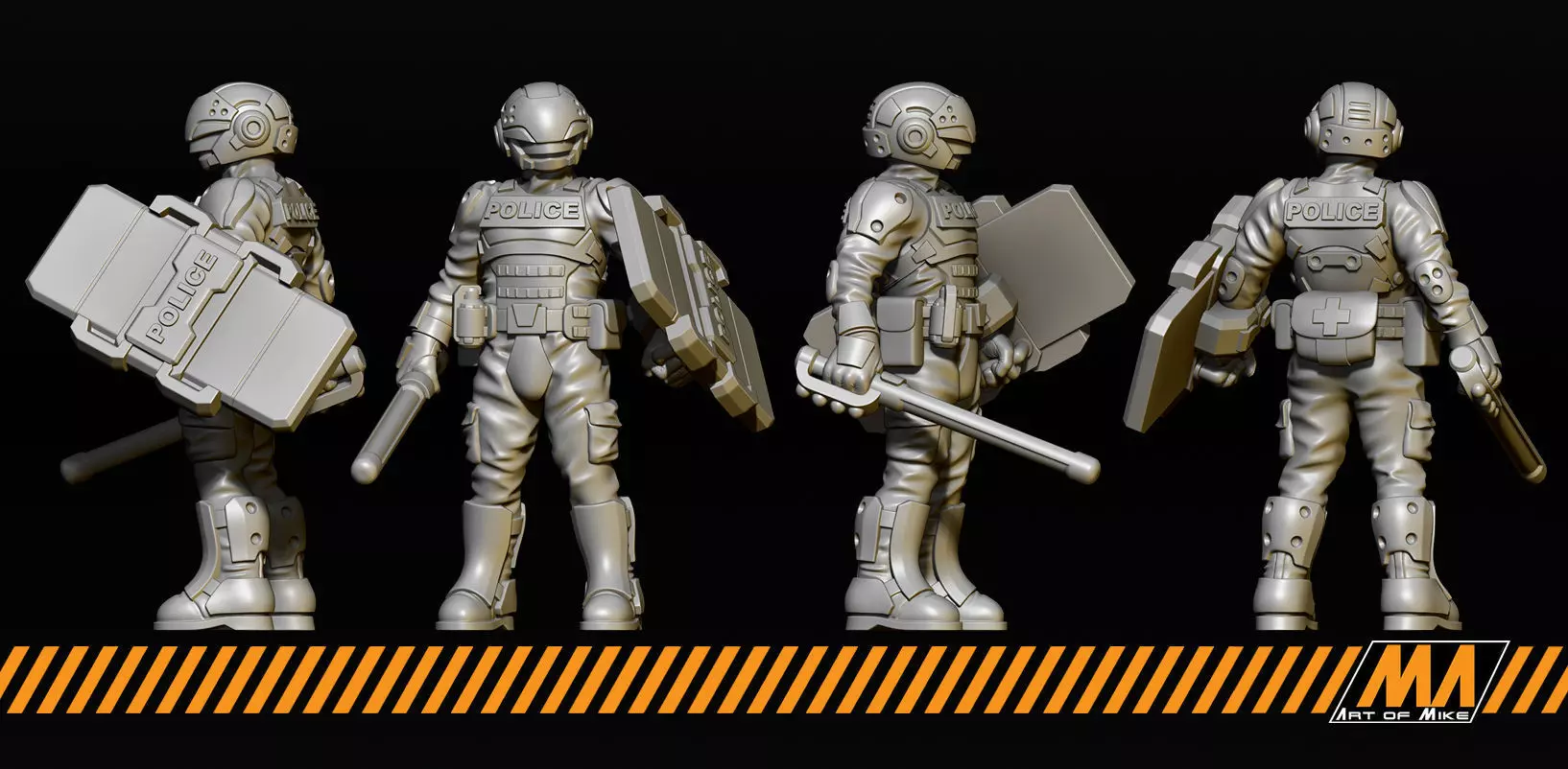 Street cops 3D print model_0
