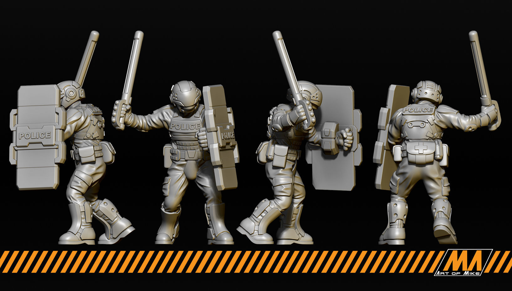 Street cops 3D print model_1