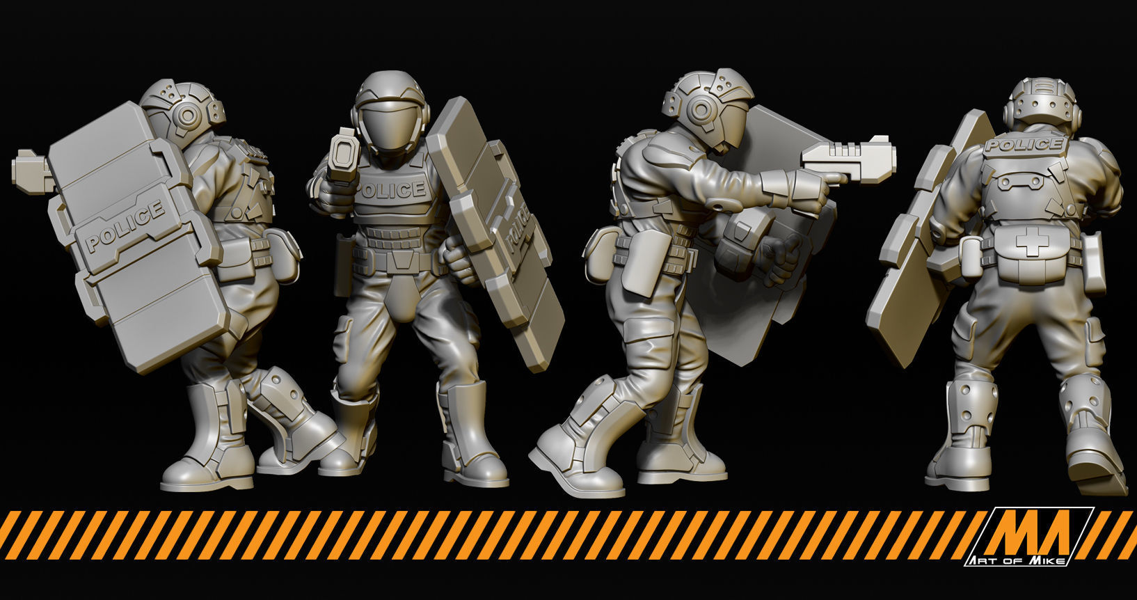 Street cops 3D print model_3