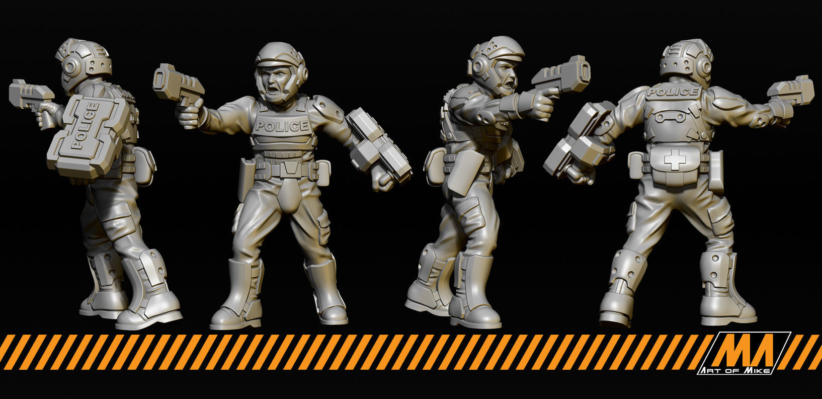 Street cops 3D print model_5