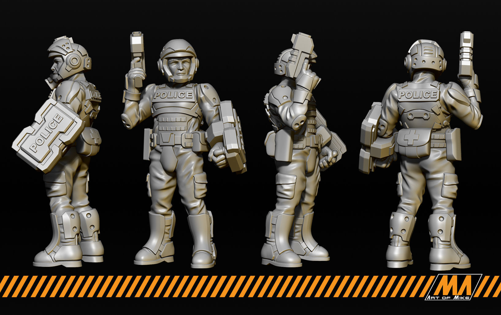 Street cops 3D print model_4