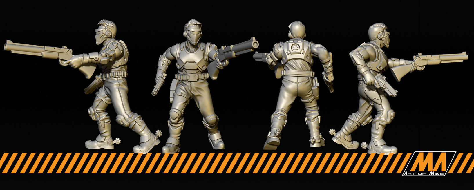 Cyber Cowboys 3D print model_4